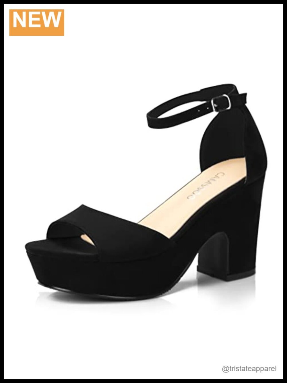 Platform Heels Women Chunky Block Heel Open Toe Ankle Strap Sandals